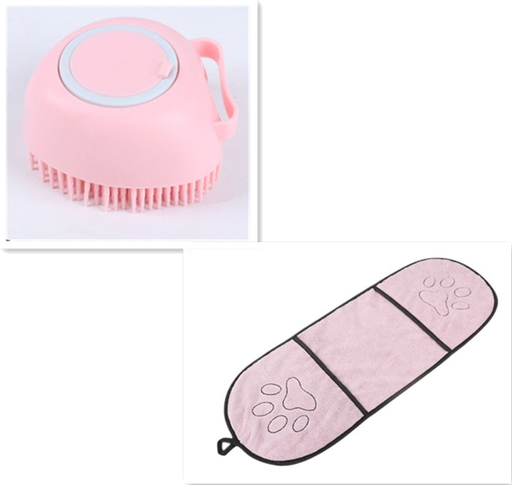Silicone Dog Bath Brush – Gentle Pet Grooming Tool for Shedding