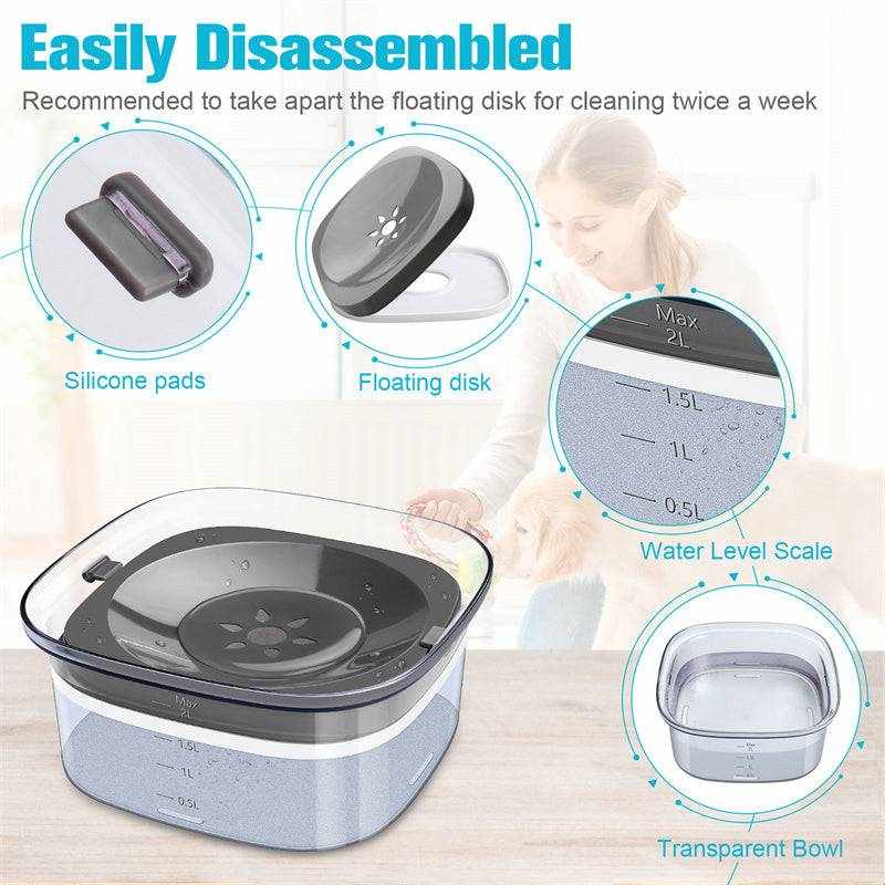 70oz Large Dog Water Bowl Spill Proof Slow Drinking Bowl for your dog