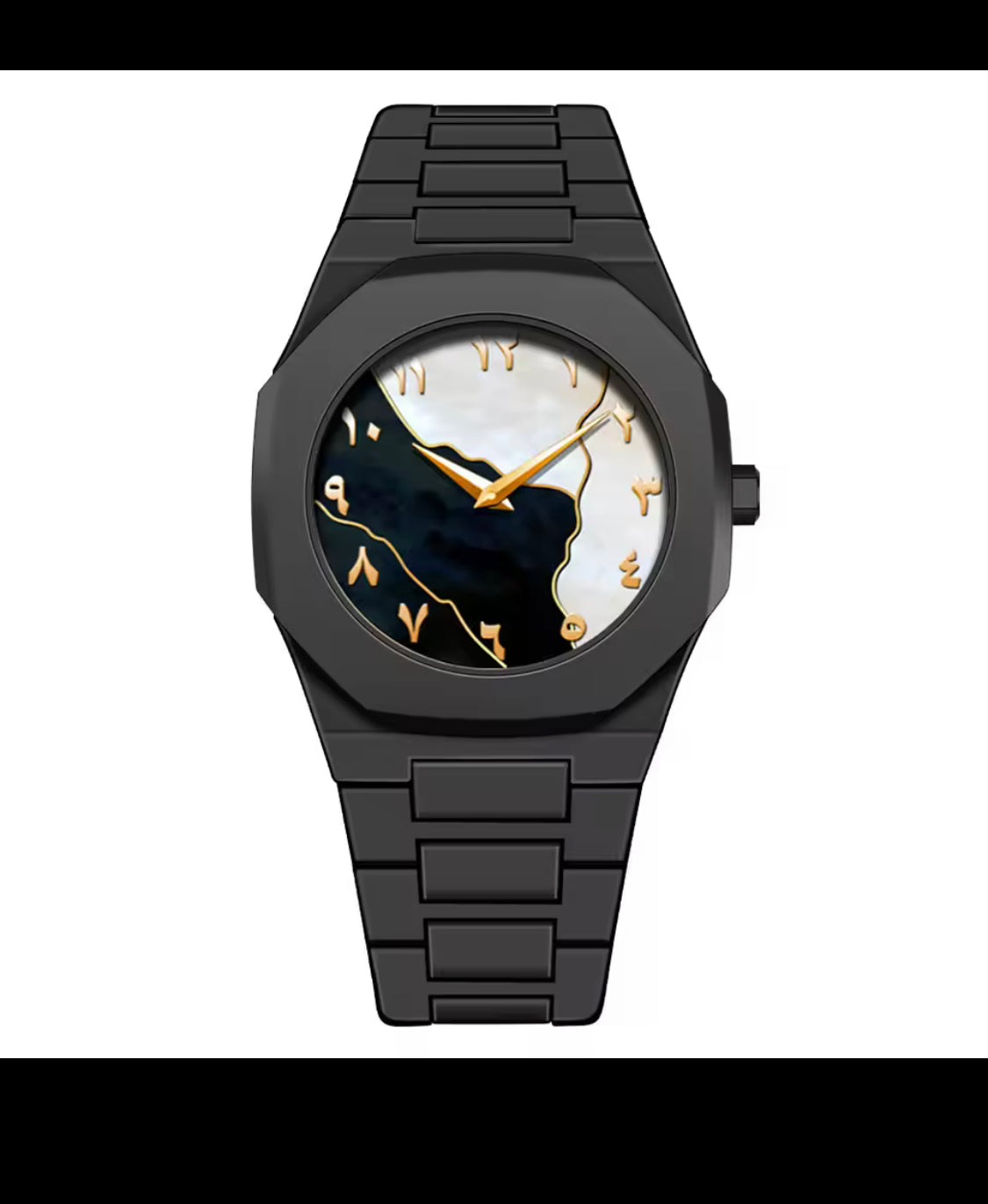 Black gold Arabic watch