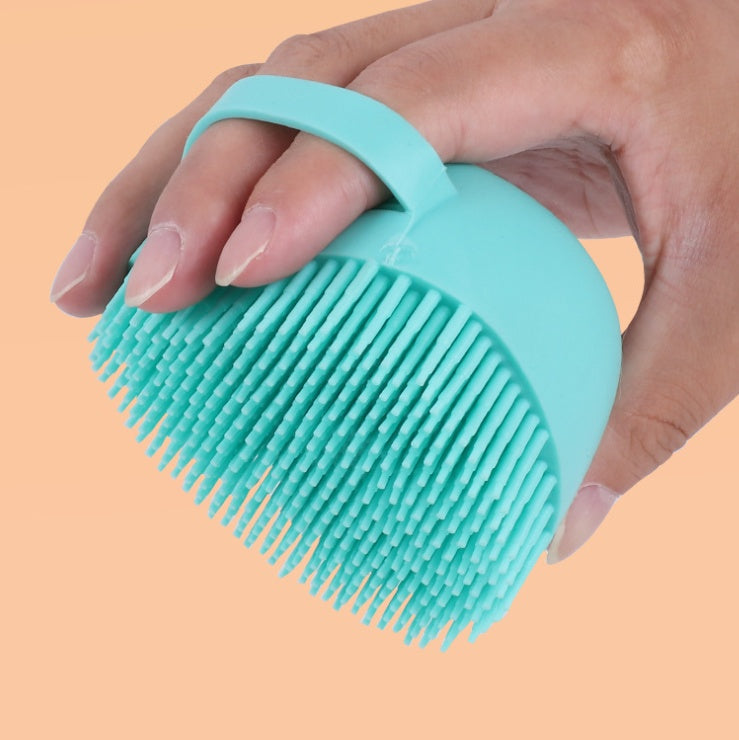 Silicone Dog Bath Brush – Gentle Pet Grooming Tool for Shedding