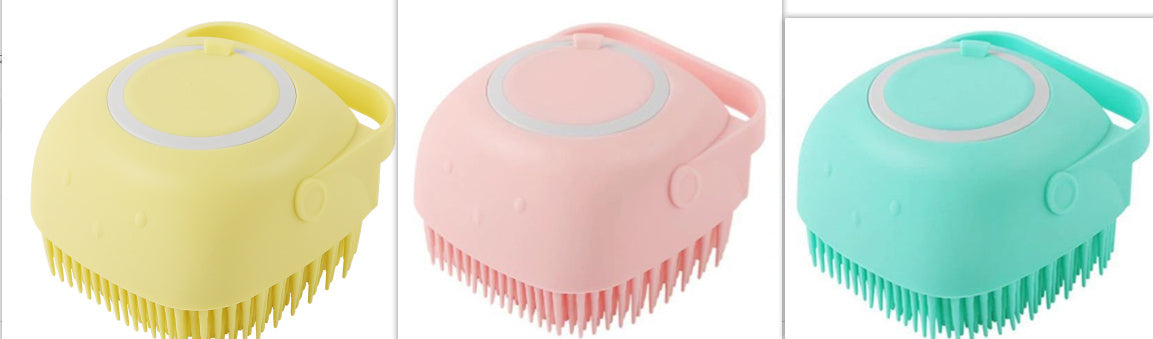 Silicone Dog Bath Brush – Gentle Pet Grooming Tool for Shedding