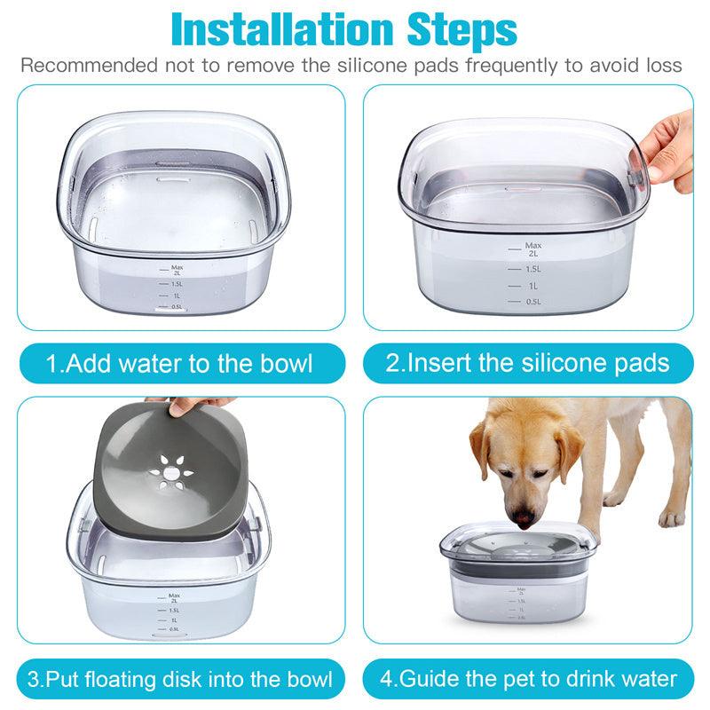 70oz Large Dog Water Bowl Spill Proof Slow Drinking Bowl for your dog