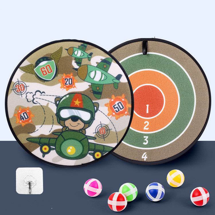 Kids Sticky Ball Dart Board Fun Cartoon Velcro Game Toy