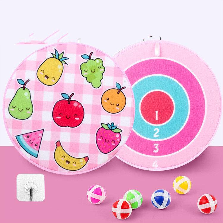 Kids Sticky Ball Dart Board Fun Cartoon Velcro Game Toy