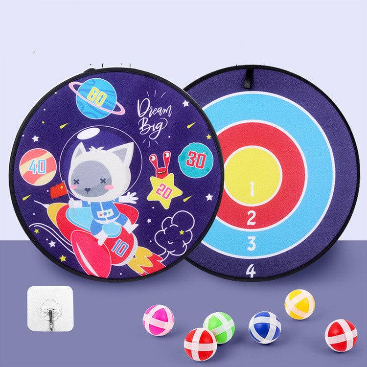 Kids Sticky Ball Dart Board Fun Cartoon Velcro Game Toy