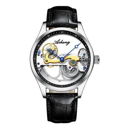 Creative Hollow Automatic Mechanical Watch with Silicone Band for Men