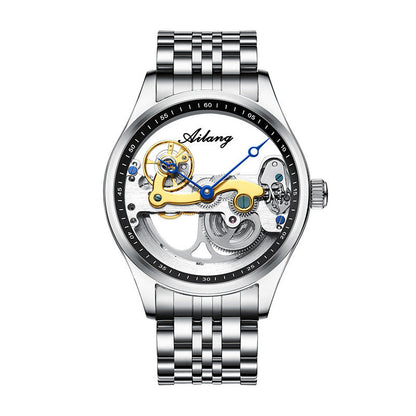 Creative Hollow Automatic Mechanical Watch with Silicone Band for Men