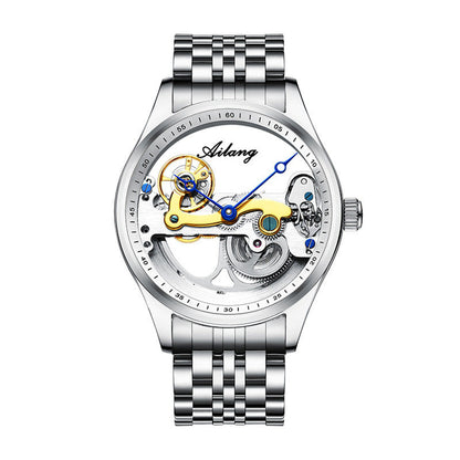 Creative Hollow Automatic Mechanical Watch with Silicone Band for Men