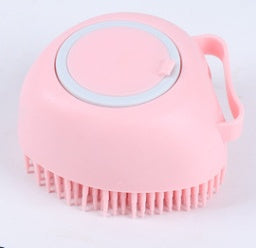 Silicone Dog Bath Brush – Gentle Pet Grooming Tool for Shedding