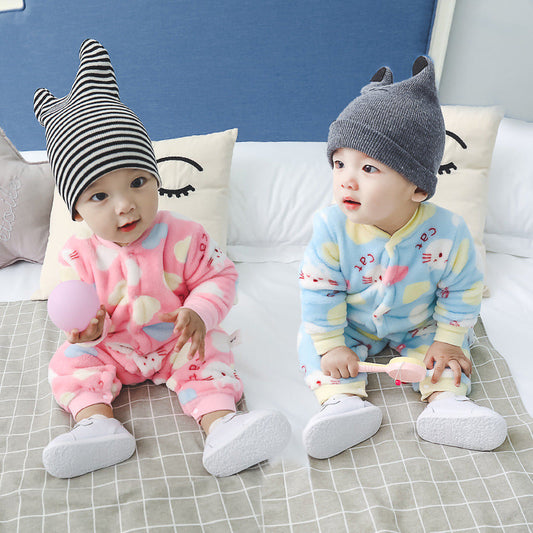  Long Sleeve Baby Romper –  Soft and warm Cotton One-Piece for Infants
